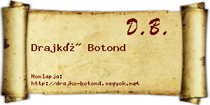 Drajkó Botond névjegykártya